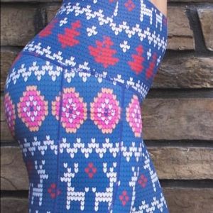 Donut winter sweater print leggings